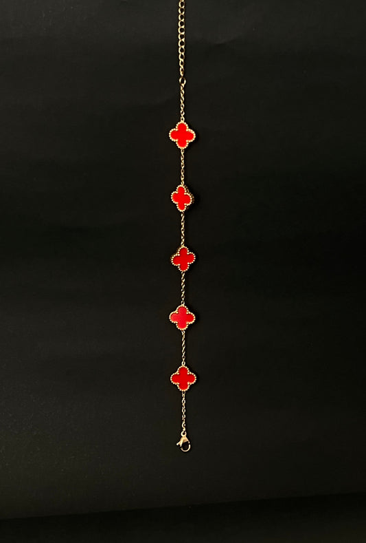 Pulso tipo Van Cleef Rojo