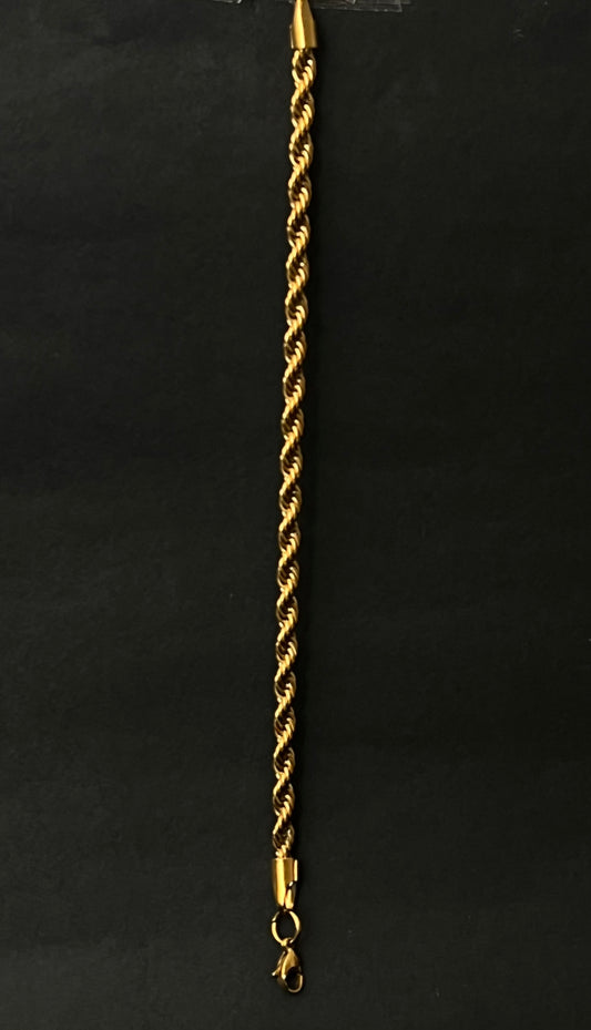 Pulso tipo Torzal Dorado