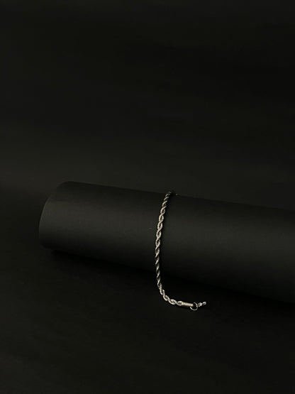 Pulso tipo Torzal Plateado