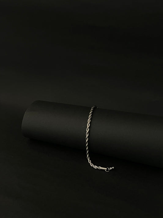 Pulso tipo Torzal Plateado